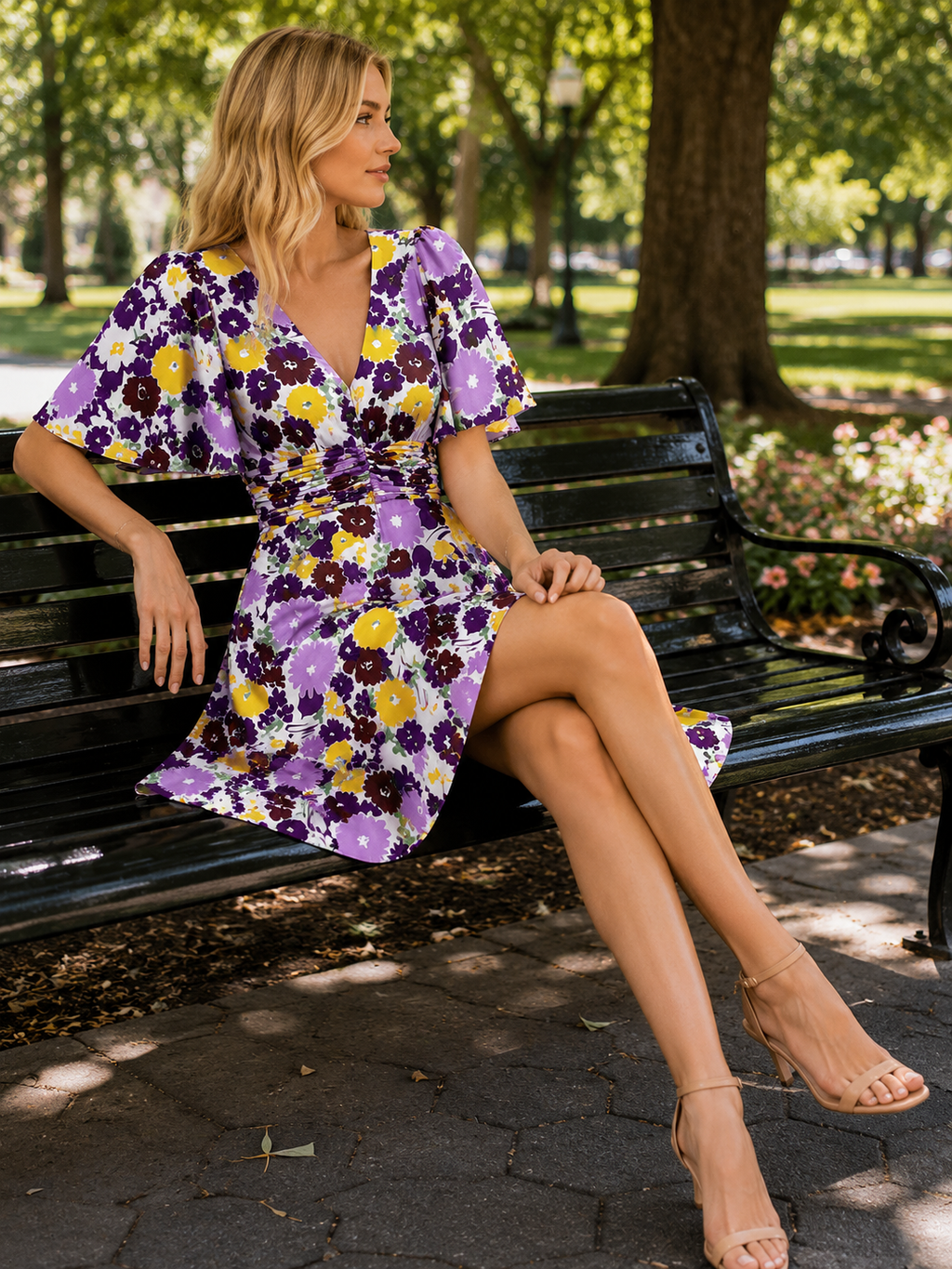 Kate Spade Floral Mini Dress Defaced