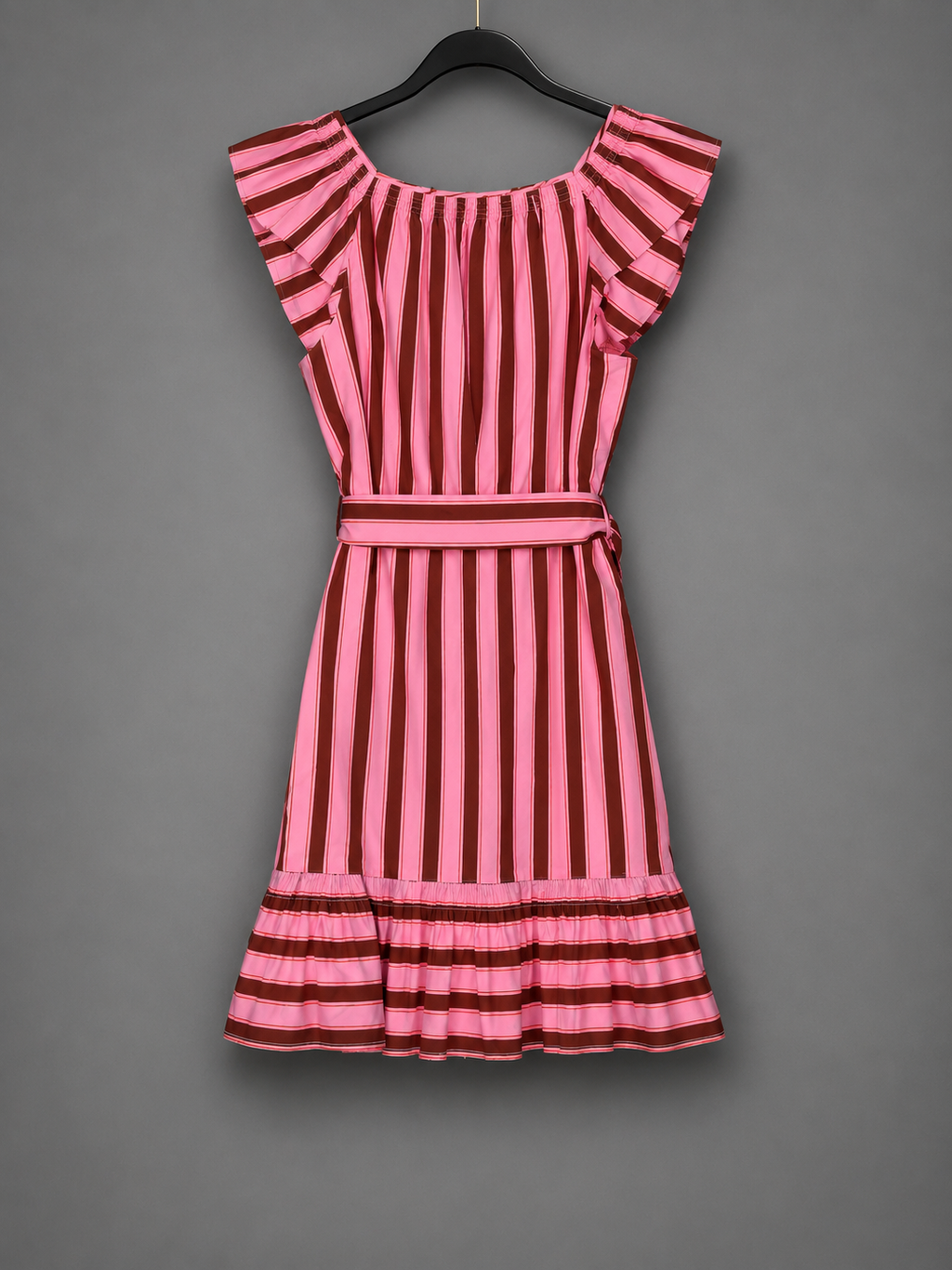 Kate Spade Striped Ruffle Mini Dress
