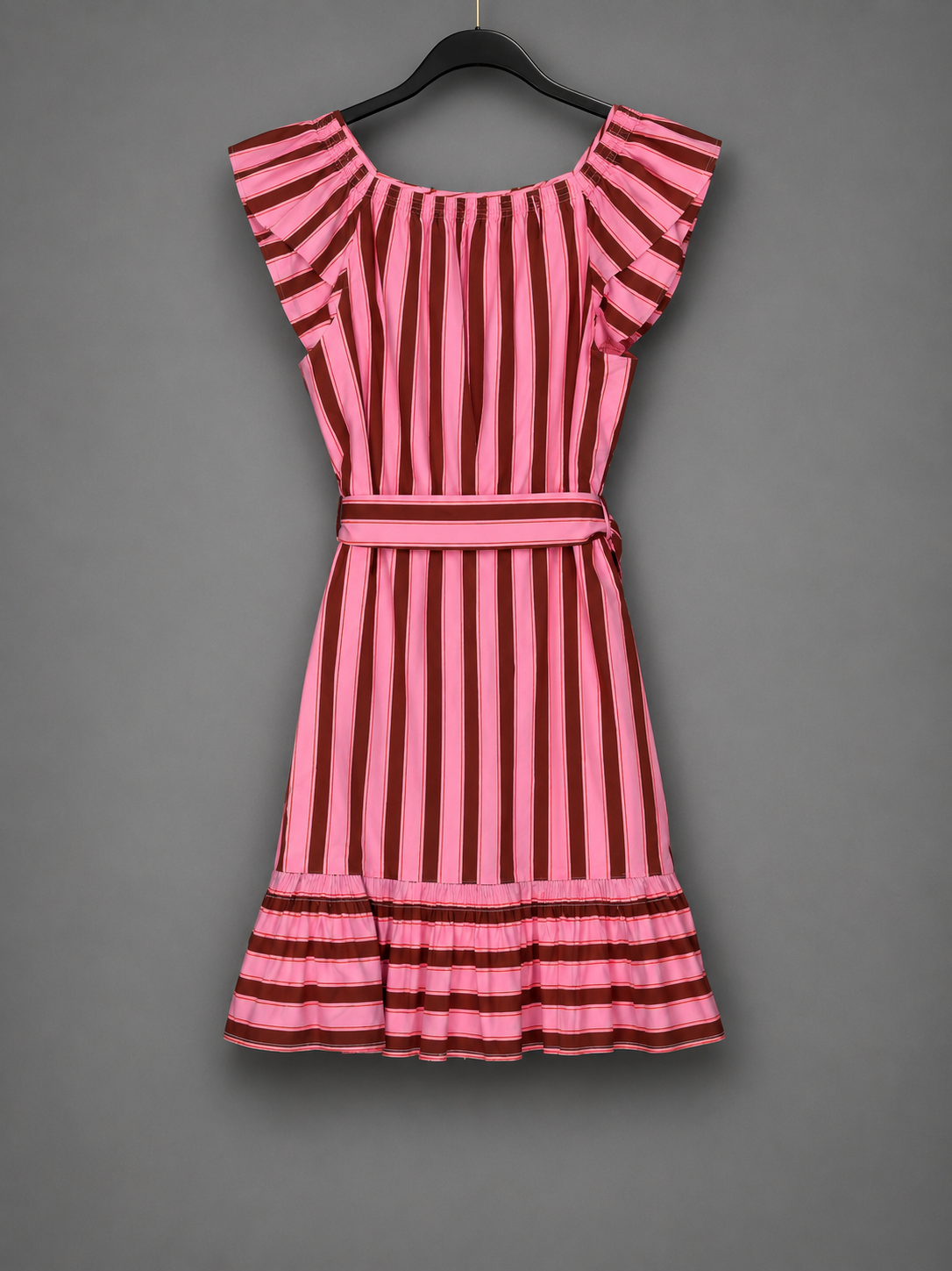 Kate Spade Striped Ruffle Mini Dress